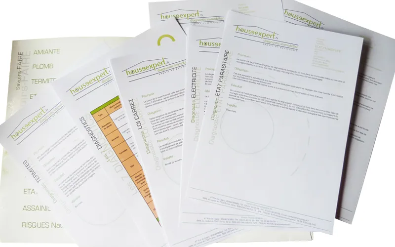 Dossiers de diagnostics immobiliers pour Houseexpert créés par Agraf.
