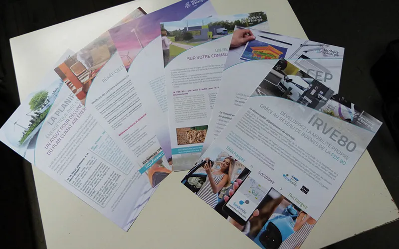 Création de supports d'information institutionnels pour FDE 80 par Agraf.