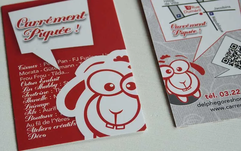 Présentation d'une carte de visite d'une entreprise.